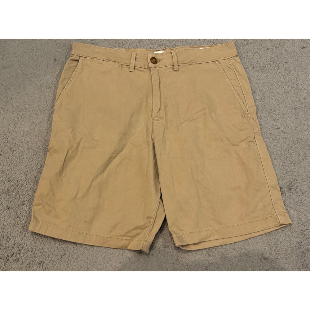 Gap Essential Khaki Shorts Mens 30 Tan Beige 9 Inch Inseam Cotton Stretch Chino